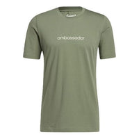 adidas Adcrs Grph T Alphabet Printing Round Neck Sports Short Sleeve Green GM1208