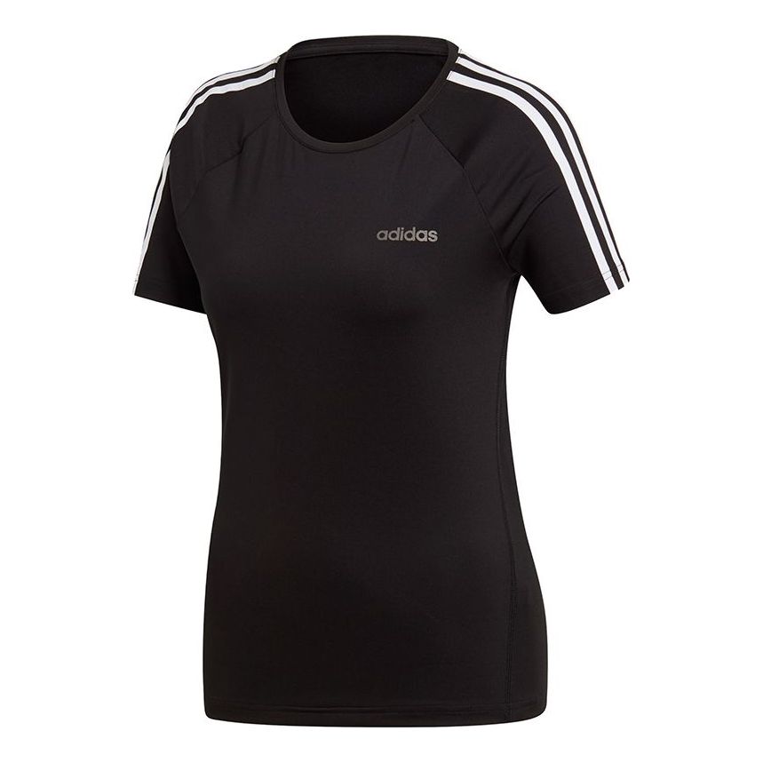 (WMNS) adidas Design 2 Move 3-Stripe T-Shirt 'Black' EH8722
