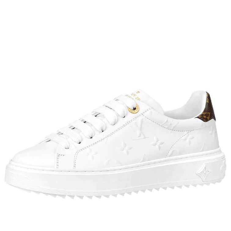 (WMNS) حذاء رياضي LOUIS VUITTON Time Out باللون الأبيض مع شعار أبيض 1A9HBT