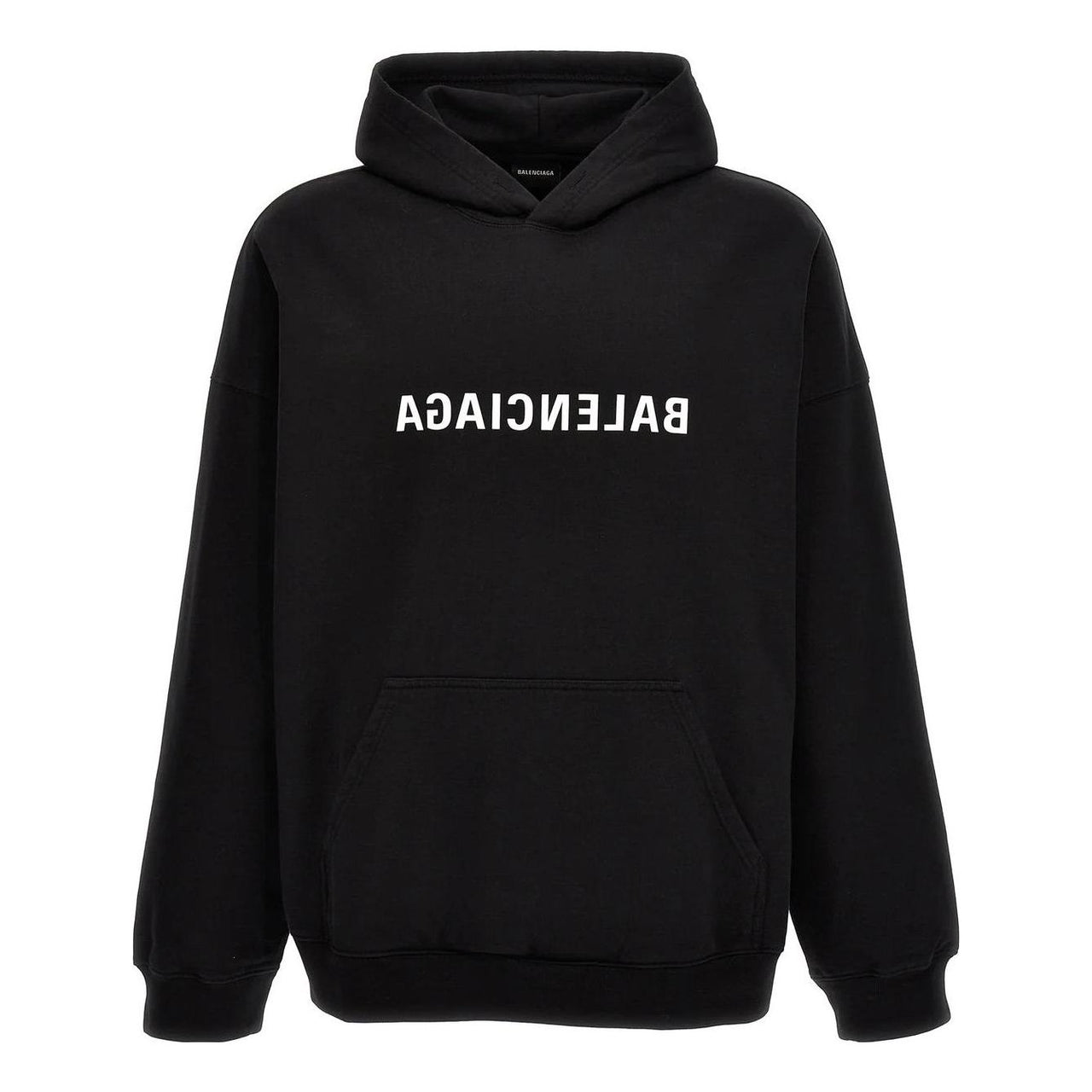 Balenciaga Reverse Logo Hoodie 'Black' 674986TNVR31070