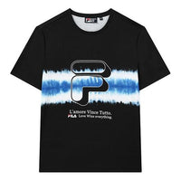 FILA Sport Casual Round Neck PrintShort Sleeves T Shirt Men's Black F11M133187F-BK