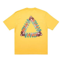 PALACE Tri-Pumping Pattern Printing Short Sleeve Unisex Yellow PAL-SS20-96