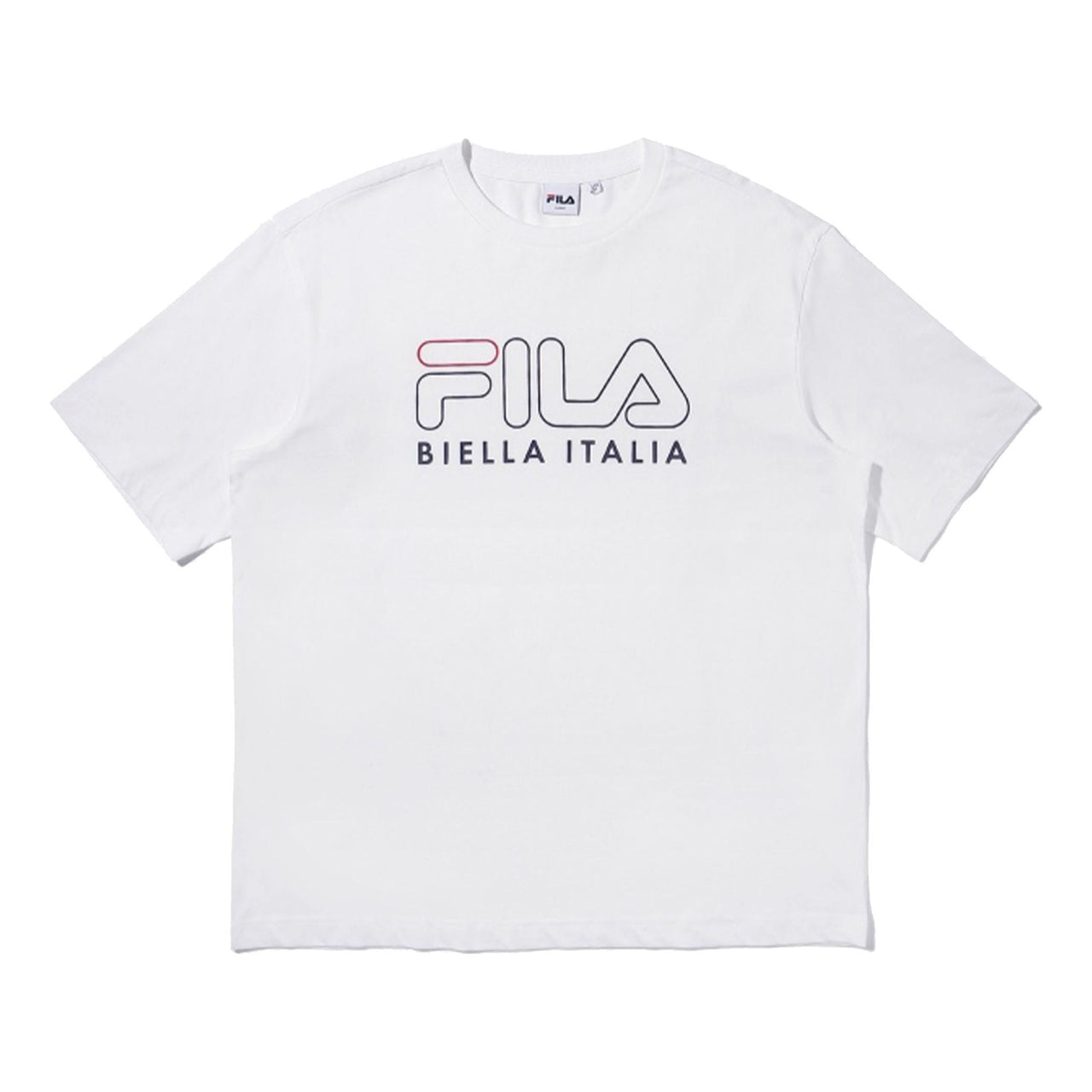 FILA Logo Printing Athleisure Casual Sports Round Neck Short Sleeve Couple Style White FS2RSD2101X-OWH