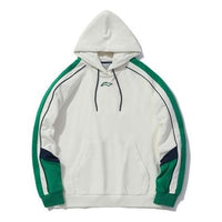 Li-Ning Sports Fashion Series Colorblock Hoodie 'White Green' AWDQ258-1