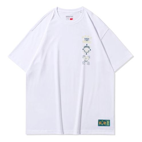 Li-Ning BADFIVE Basketball Series Loose Round Neck Short Sleeve 'White' AHSQ803-5