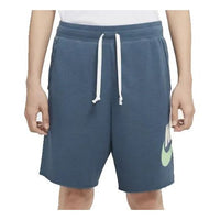Nike Alphabet Logo Printing Drawstring Sports Shorts Blue AR2376-058
