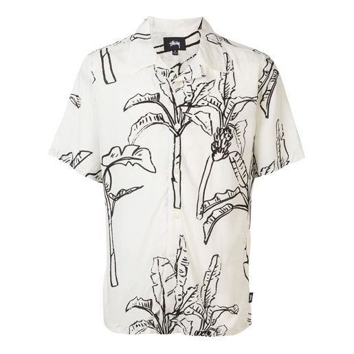 Stussy Off-White Banana Tree Shirt 'White' 1110095