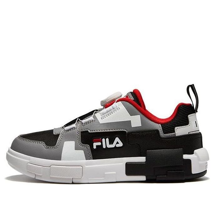 (GS) FILA Fashion Brick Skate Shoes 'White Grey Black' K15B341304FFBB