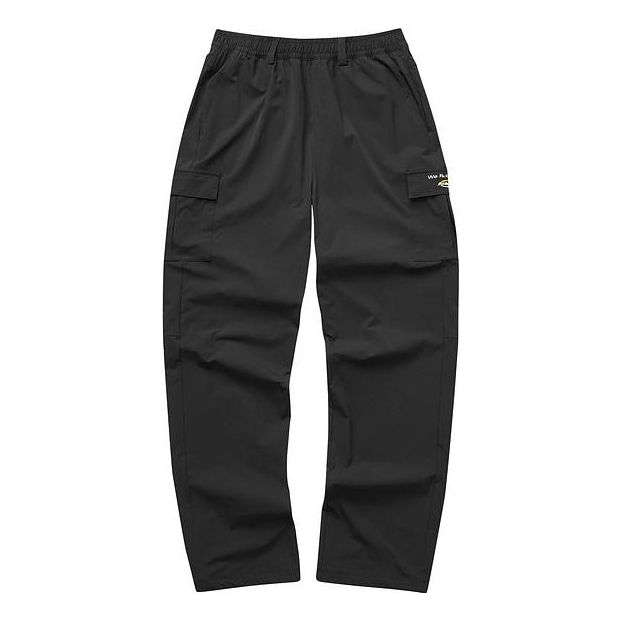 (WMNS) Skechers Elastic High-Waist Letter Printed Sports Pants 'Black Olive Green' L122W098