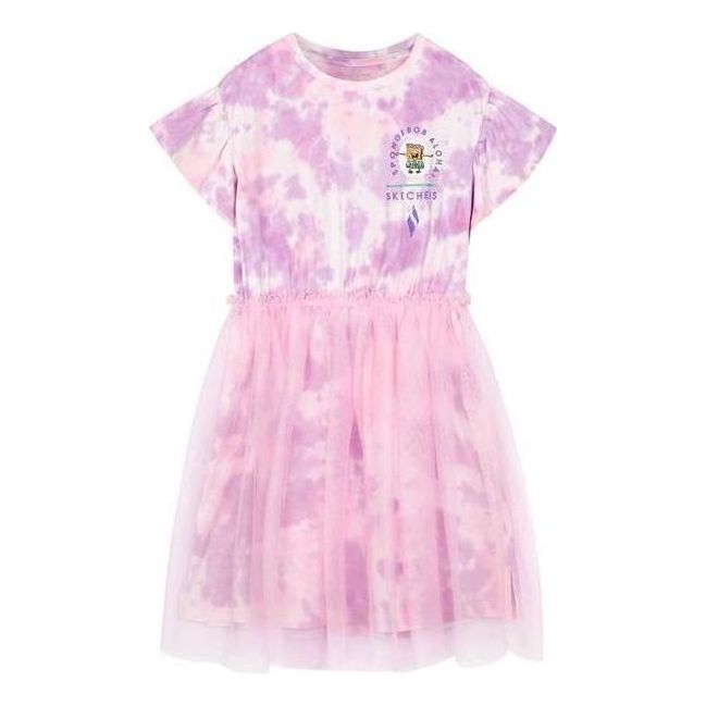 (GS) Skechers x SpongeBob SquarePants Color Printed Dress 'Purple' L222G059