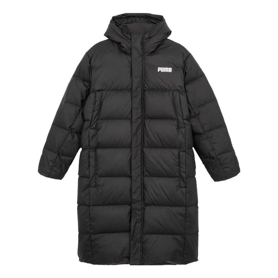PUMA Long Oversized Down Coat 'Black White' 587721-01