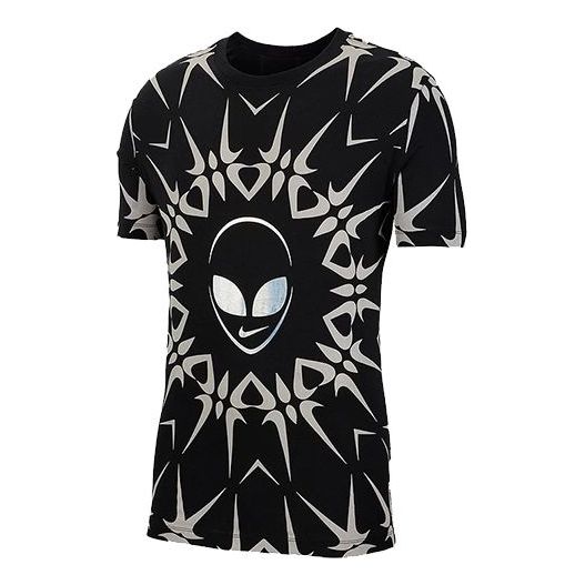Nike Alien Printing Sports Round Neck Short Sleeve Black CT7051-010