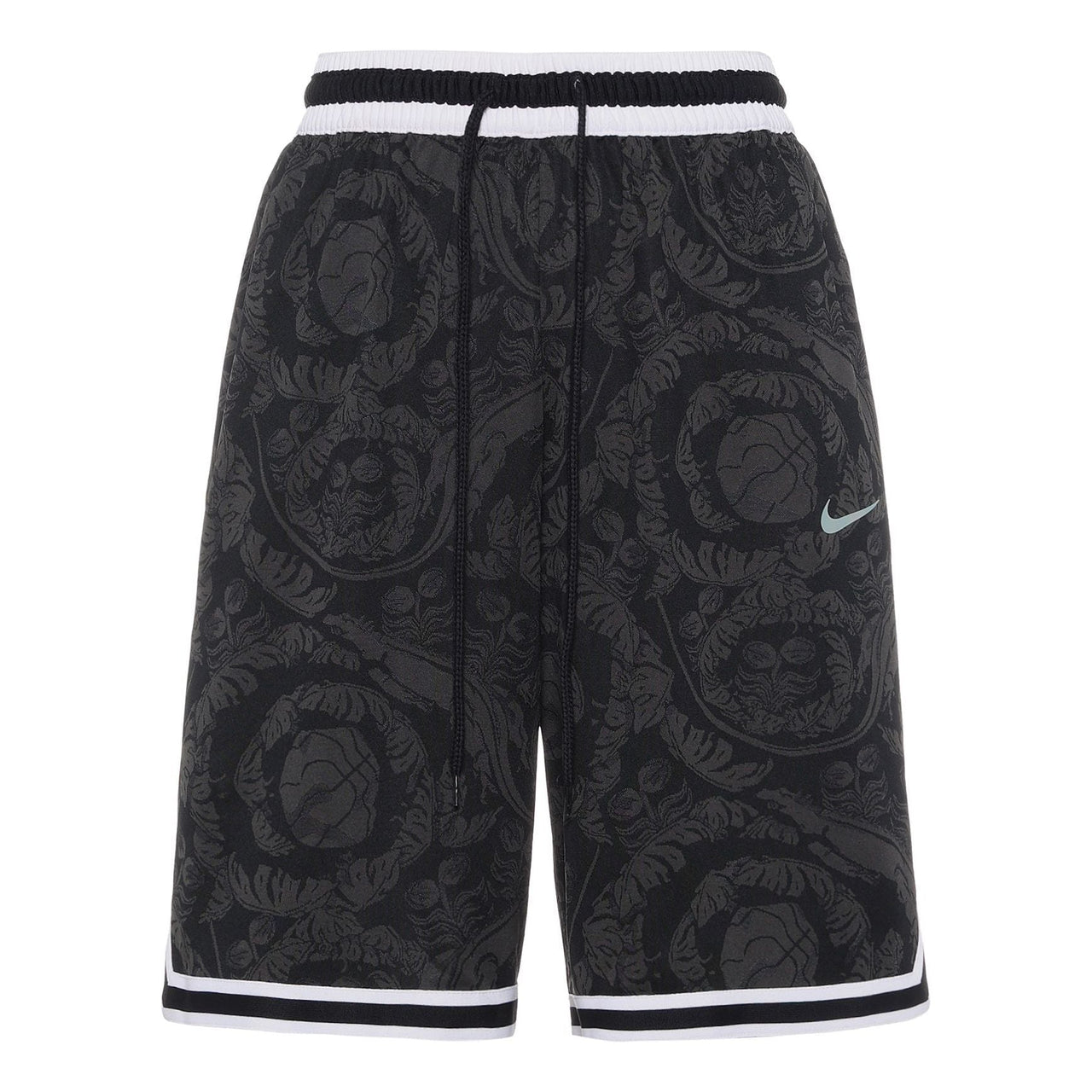Men's Nike Flowers Full Print Casual Sports Shorts Gray CV1905-011