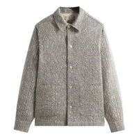 KITH SS24 Slub Boucle Boxy Collared Overshirt 'Ink' KHM031816-432