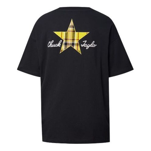 (WMNS) Converse Round Collar Loose Short Sleeve Black 10020518-001