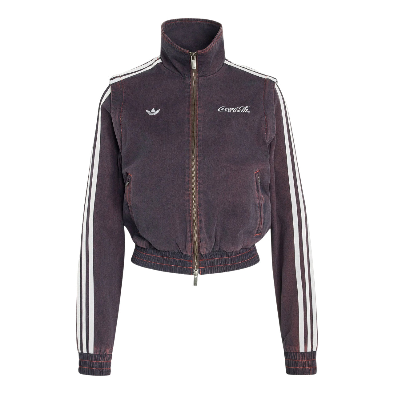 (WMNS) adidas x Coca-Cola Firebird Reg Denim Track Jacket Asia Sizing 'Black' KY7693