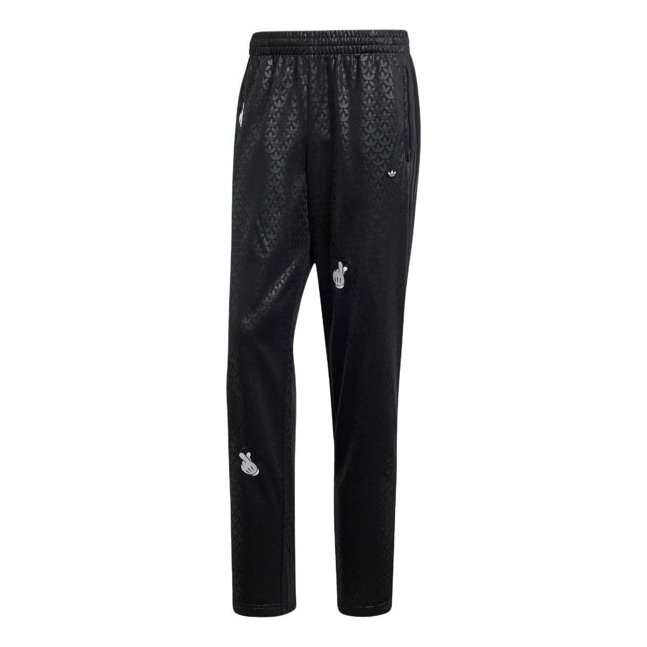 adidas Mickey Mouse x Originals Embroidered Monogram Firebird Track Pants Asia Sizing 'Black' IY2277