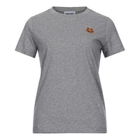KENZO Small Tiger Head Embroidered Round Neck Short Sleeve Pearl Gray FA62TS8434SJ-94