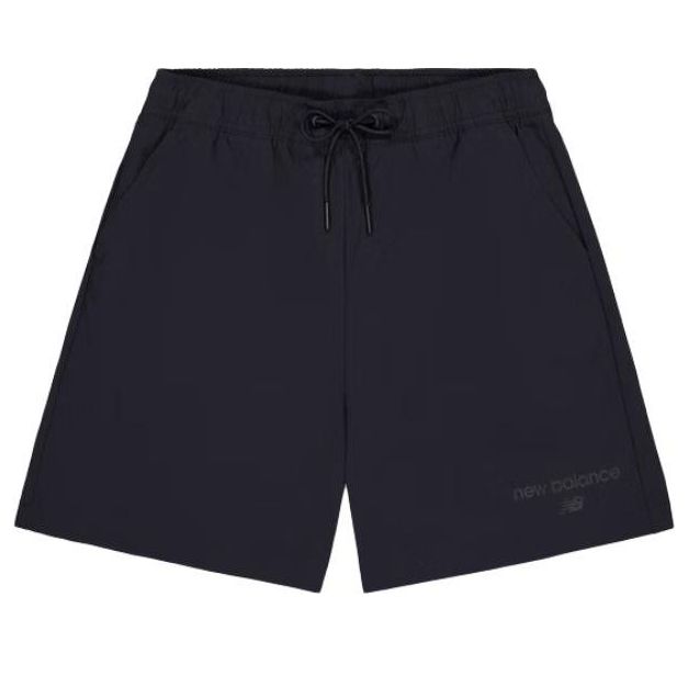 (WMNS) New Balance Small Logo Print Short Asia Sizing 'Black' AWS41514-BK