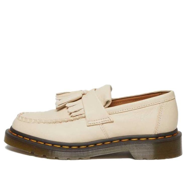 (WMNS) Dr.Martens Adrian Virginia Leather Tassel Loafers 'Parchment Beige' 22760292