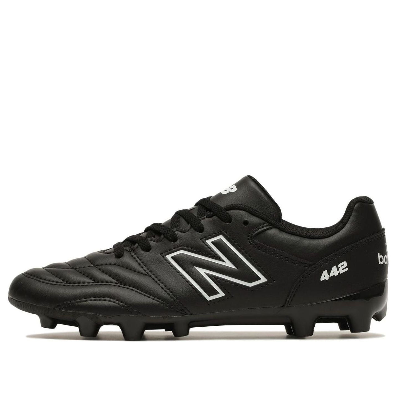 (GS) New Balance 442 V2 Academy JNR HG Wide 'Black White' JS43HBK2