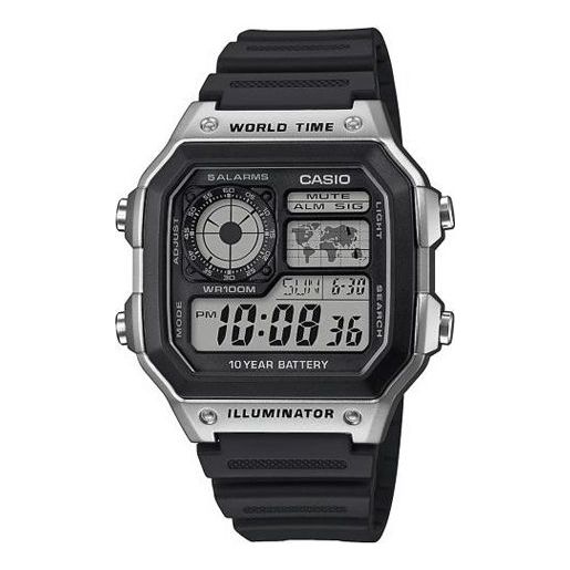 CASIO Waterproof Sports Unisex Mens Black Digital AE-1200WH-1C