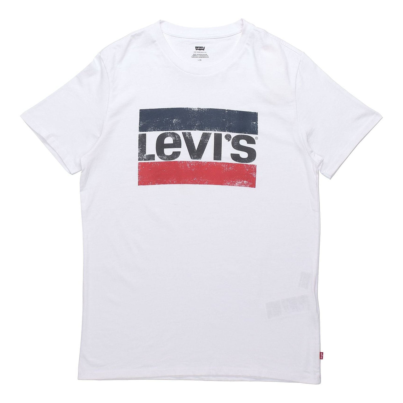 Men's Levis Sports Logo Printing Pure Cotton Short Sleeve White 39636-0011