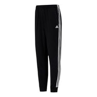 Men's adidas 3s Jog Tp Tri Stripe Splicing Bundle Feet Sports Pants/Trousers/Joggers Autumn Black H46105