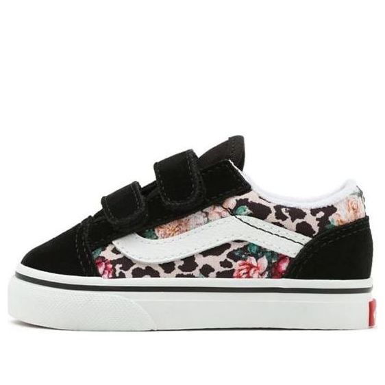 Vans Toddler Leopard Floral Old Skool Low-Top Sneakers Black TD VN000D3Y7TJ