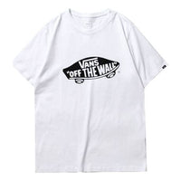 Vans Off The Wall Classic Printing Short Sleeve Couple Style White VN0A4MM7WHT