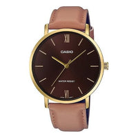 Casio Dress Busines Classic Analog Watch 'Gold Brown Red Wine' MTP-VT01GL-5B
