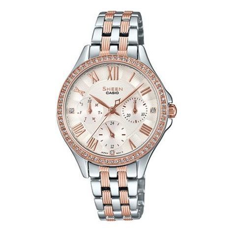 CASIO Waterproof SHEEN Sapphire Crystal Rose Gold Analog SHE-3515SPG-7AUPR