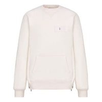 Men's DIOR x Sacai Crossover FW21 Logo Solid Color Round Neck White 213J643A0687-C080
