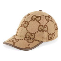 (WMNS) Gucci Jumbo GG Canvas Baseball Hat 'Camel Ebony' 681264-3HAGJ-2564