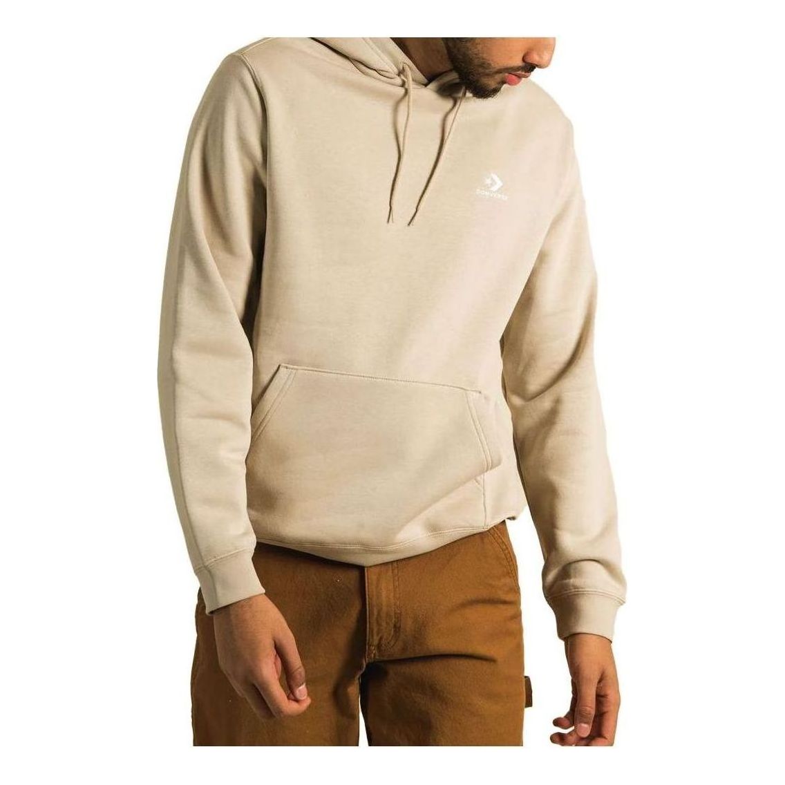 Converse Go-To Embroidered Star Chevron Standard Fit Hoodie 'Beige' 10024509-A21