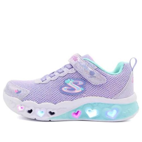 (GS) Skechers S Lights 'Flutter Heart - Light Lavender Multicolor' 302317-LLVMT