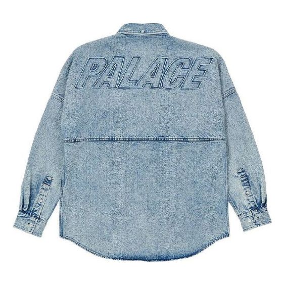 PALACE Denim Bossy Back Logo Denim Shirt Blue P20SHT011