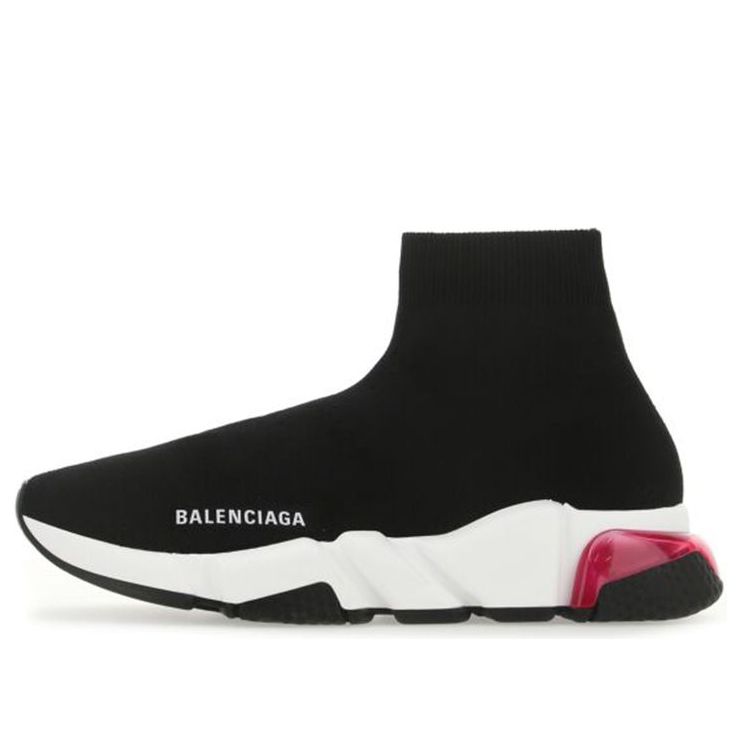 (WMNS) Balenciaga Speed Sneaker 'Clear Sole - Black Pink' 607543W2DB61014
