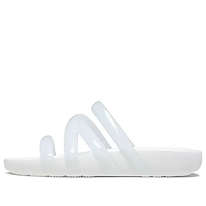 (WMNS) Crocs Splash Glossy Strappy Sandal 'White' 208537-100