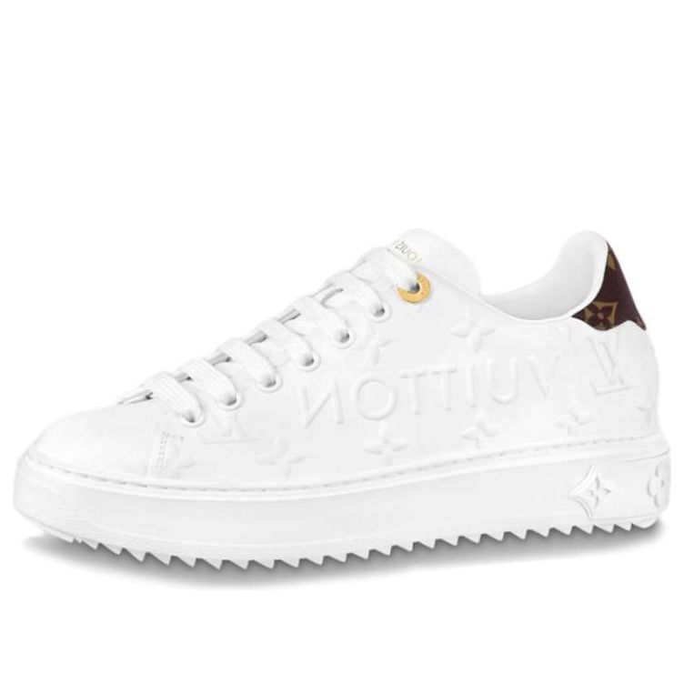 (WMNS) حذاء رياضي Time Out من LOUIS VUITTON بشعار أبيض وأحرف أولية 1AAP6D