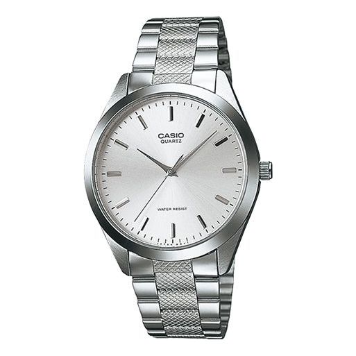 CASIO Waterproof Stainless Steel Strap Quartz White Dial Mens White Analog MTP-1274D-7A