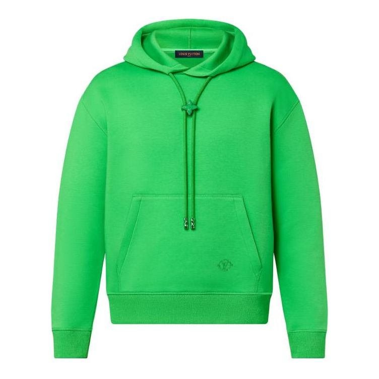 LOUIS VUITTON Monogram Flower Stopper Cotton Hoodie 'Green' 1ABY0P