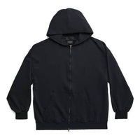 Balenciaga Outside Loop Zip-Up Hoodie Small Fit 'Black Faded' 744454TOVF51055