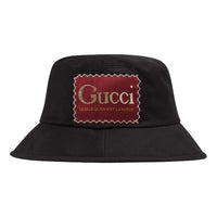 Gucci Cotton Bucket Hat With Gucci Label 'Black' 627174-4HK02-1000