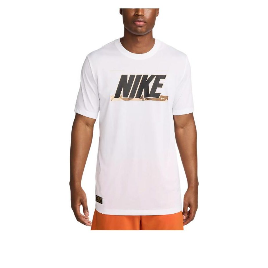 Nike Dri-FIT Fitness T-Shirt 'White Black' FV8370-100
