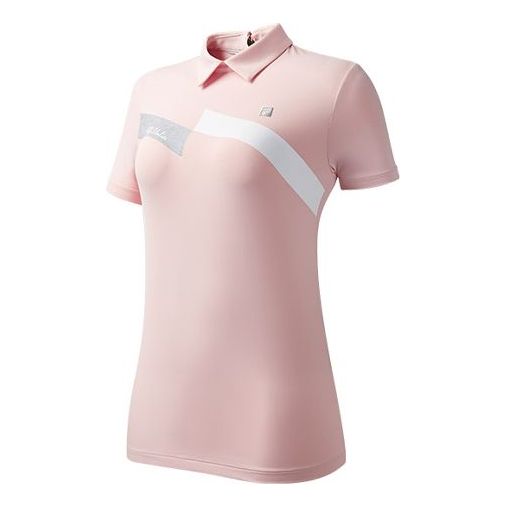 (WMNS) FILA Golf Sports Pink Polo Shirt A11W035156FLP
