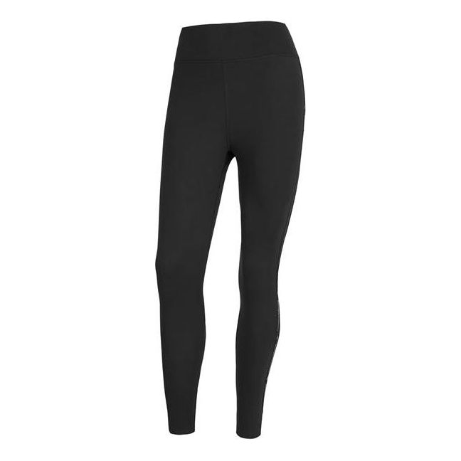 (WMNS) Skechers Sports Knitted Fitness Leggings 'Black Pink' P421W026