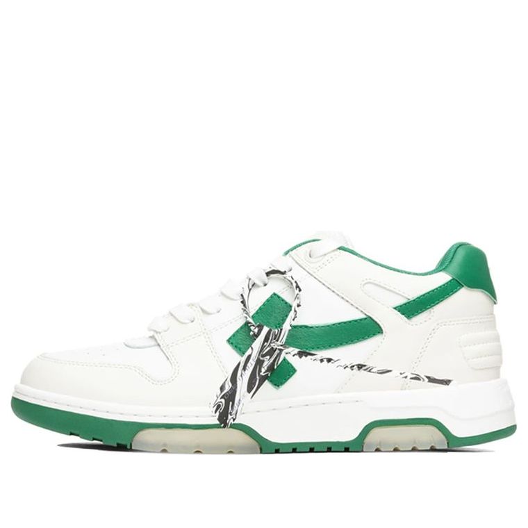 Off-White Out Of Office Low Top Sneakers White/Green OMIA189R21LEA0010155