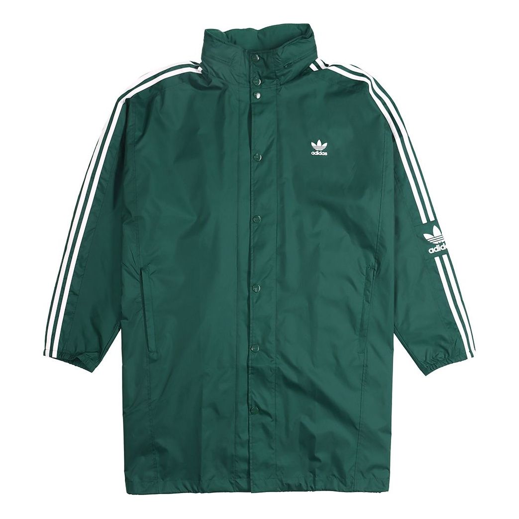 معطف adidas originals طويل WB متوسط الطول للرجال باللون الأخضر FL0012