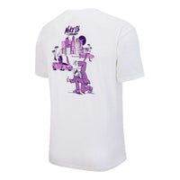 Men's Nike City Cartoon Printing Round Neck Short Sleeve White T-Shirt DJ3841-100